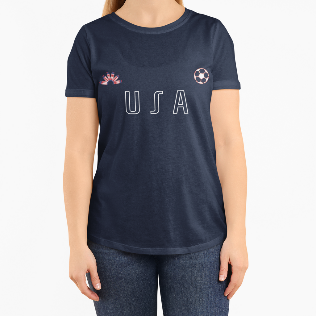 Team USA Football Supporter Coloured Tee - Wear It With Pride