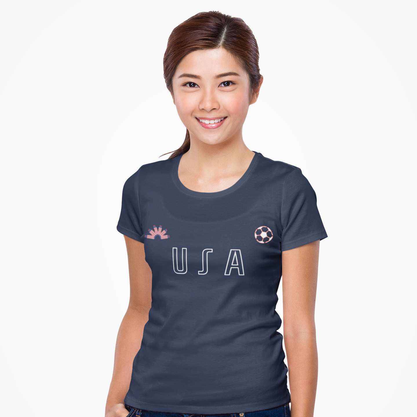 Team USA Football Supporter Coloured Tee - Wear It With Pride