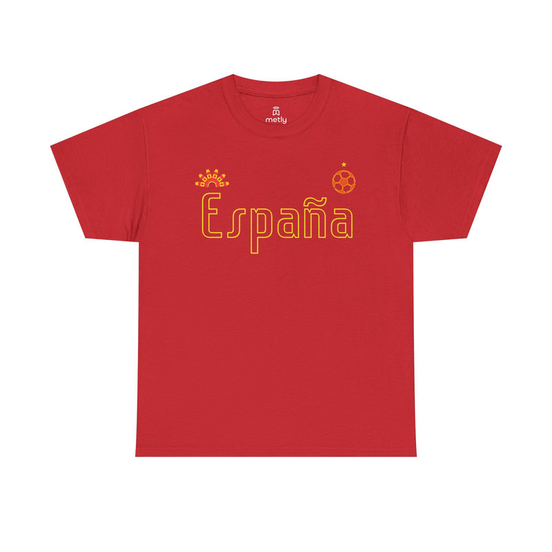 Spain Football Supporter Coloured Tee — Wear It With Pride